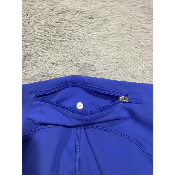 Lululemon Pants Womens Size 2 Blue High Rise Crop Pocket Leggings Fast Free Gym - Picture 8 of 14